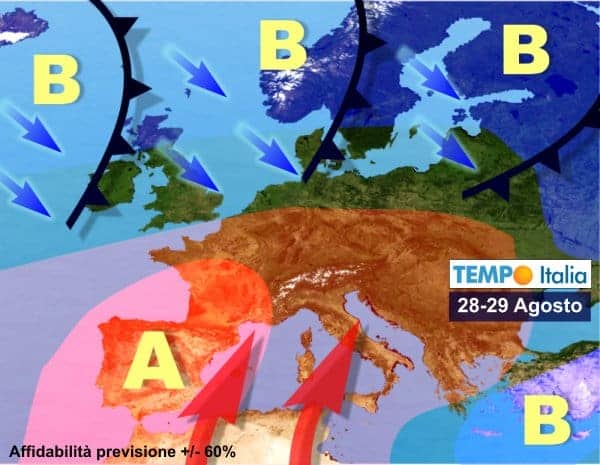 Meteo Italia: l’Anticiclone porterà aria calda e tropicale. In Adriatico, Sud Italia attesi temporali 3 wapt image post 2275