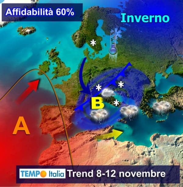 Dalle grandi piogge autunnali al primo colpo dell'inverno. Confermata l'irruzione fredda 58 Dalle grandi piogge autunnali al primo colpo dell’inverno. Confermata l’irruzione fredda