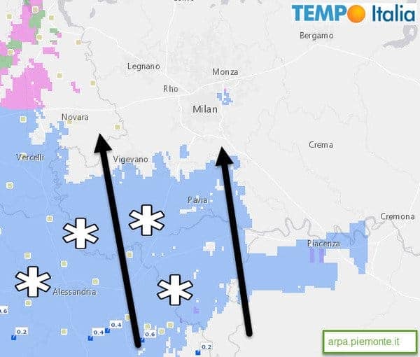 Meteo MILANO: neve verso l'area metropolitana. Nevica in Lomellina 2 wapt image post 2886