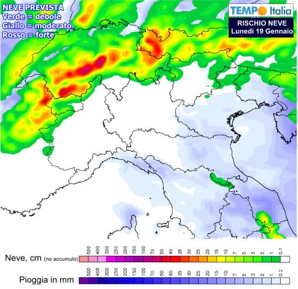Gran neve imminente su Alpi. Prime forti nevicate mercoledì 3. MAPPA 3 wapt image post 321 2