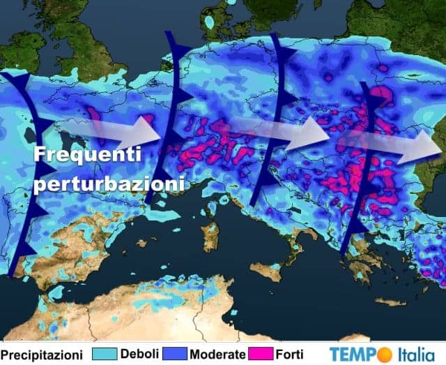 Intense perturbazioni verso Italia, e caldo dall'Africa, mix perfetto per temporali anche intensi 2 wapt image post 3318