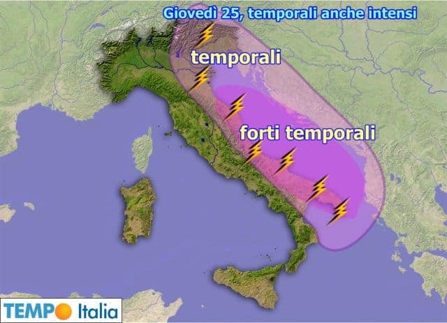 Meteo Italia: forti temporali giovedì in Adriatico. Possibile grandine 2 wapt image post 3419