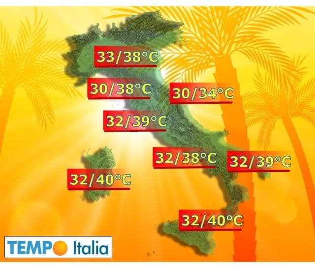 Nuovo cambiamento meteo: caldo in aumento sino a 40 gradi, temporali sparsi su Alpi 2 wapt image post 3557