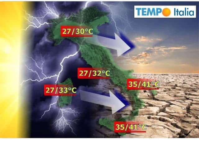 Meteo variabile, altri temporali al Centro Nord. Caldo forte al Sud e Sicilia. Poi nuovo cambiamento 1 Meteo variabile, altri temporali al Centro Nord. Caldo forte al Sud e Sicilia. Poi nuovo cambiamento