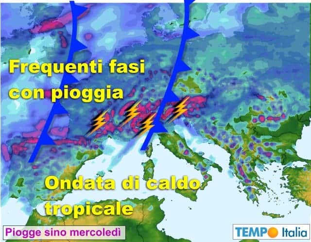 Meteo news: super temporali verso il Nord, ancora caldo tropicale in Italia 2 wapt image post 3621