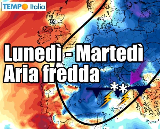 METEO 7 giorni: FRONTE FREDDO dopo il caldo anticiclone. ACQUAZZONI e NEVE 2 wapt image post 6933