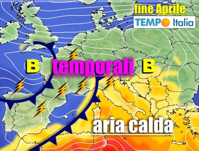 METEO verso il 30 aprile, ANOMALIE pesanti per CALDO e TEMPORALI 33 METEO verso il 30 aprile, ANOMALIE pesanti per CALDO e TEMPORALI