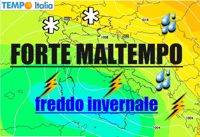 Meteo della settimana con FREDDO, NEVE e Piogge, Vento 6 Meteo della settimana con FREDDO, NEVE e Piogge, Vento