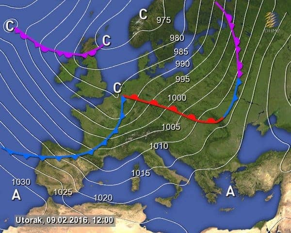 Italia, finalmente il ritrovo di perturbazioni atlantiche. Ecco la situazione meteo odierna, mappa e meteosat