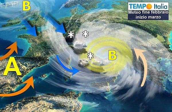 Tempesta di fine febbraio, poi meteo dinamico anche nella prima decade di marzo: ultimi aggiornamenti