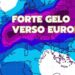 Mappa storica esplicativa che illustra un flusso d'aria gelida dalla Russia sull'Europa, con coinvolgimento dell'Italia.