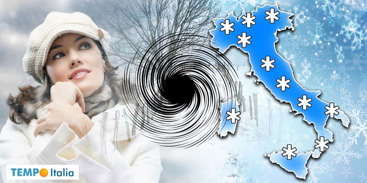Vortice ciclonico. Calo temperatura in Italia, neve. Vediamo la quota 2 meteo con nevicate in italia 12