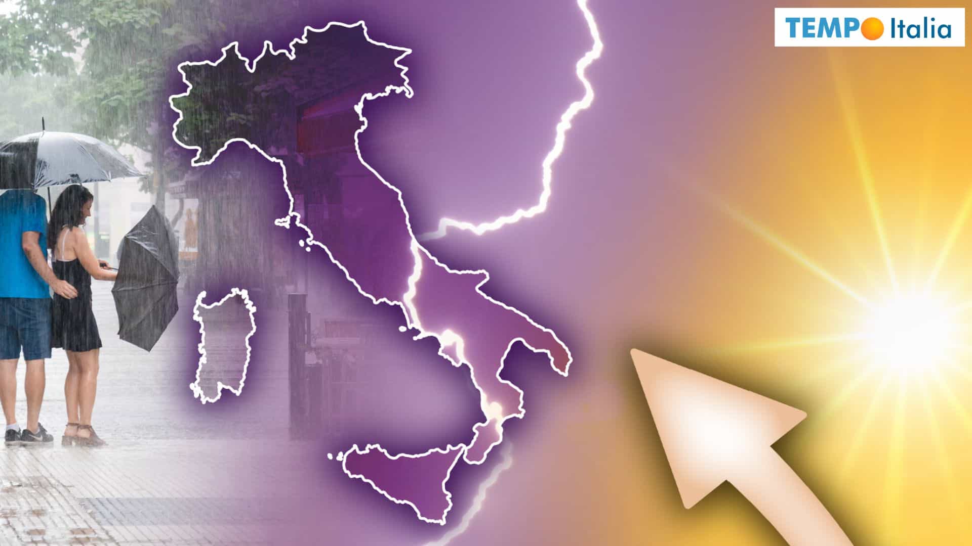 Meteo Italia, CALDO e TEMPORALI. La linea di confine si è spostata 1 Meteo Italia, CALDO e TEMPORALI. La linea di confine si è spostata