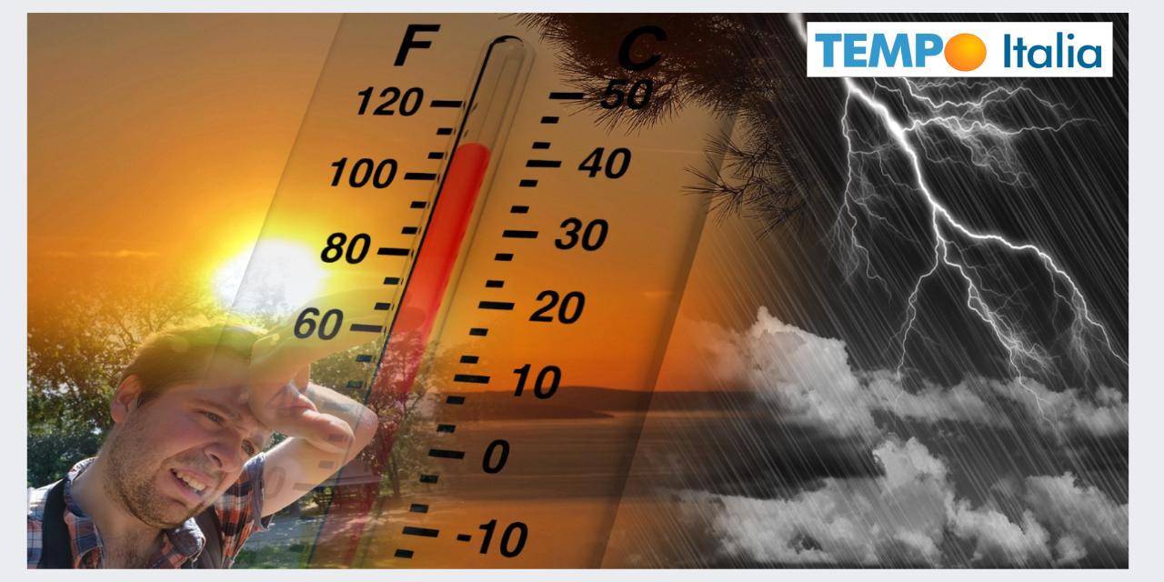 Temporali in arrivo, a fronte della canicola al top