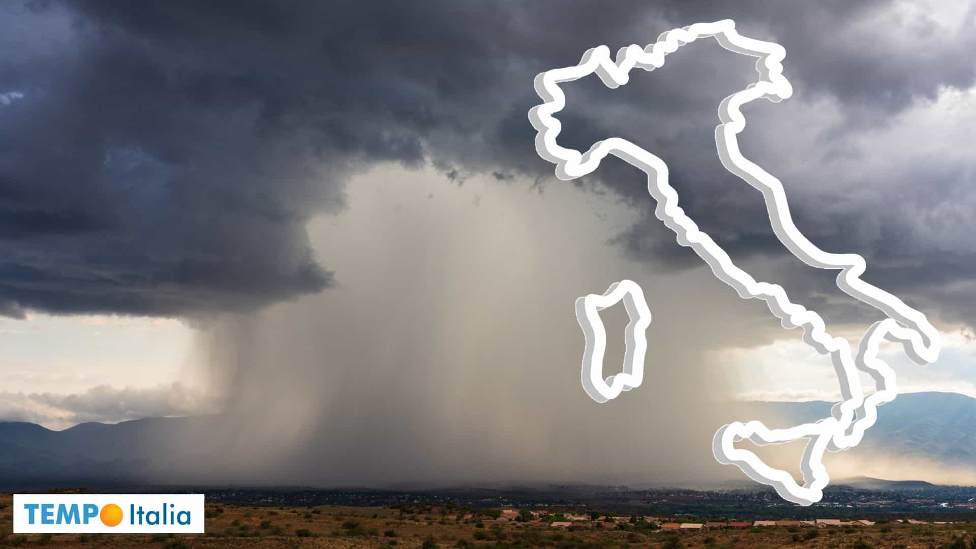 Peggioramento meteo severo: in arrivo nubifragi, grandine e downburst