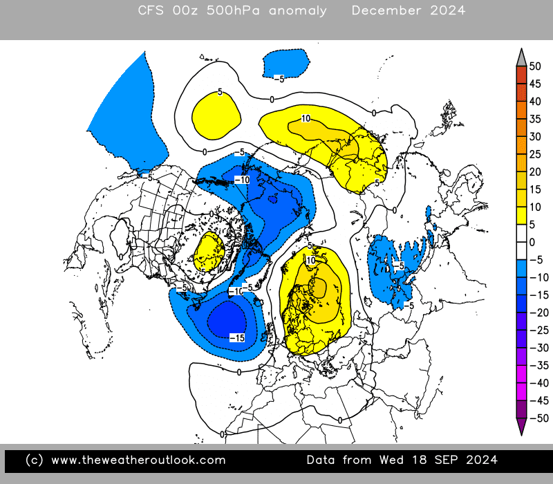Meteo inverno, ecco perché quest'anno ci sono maggiori possibilità di avere neve in pianura 4 12 2024 00z 500