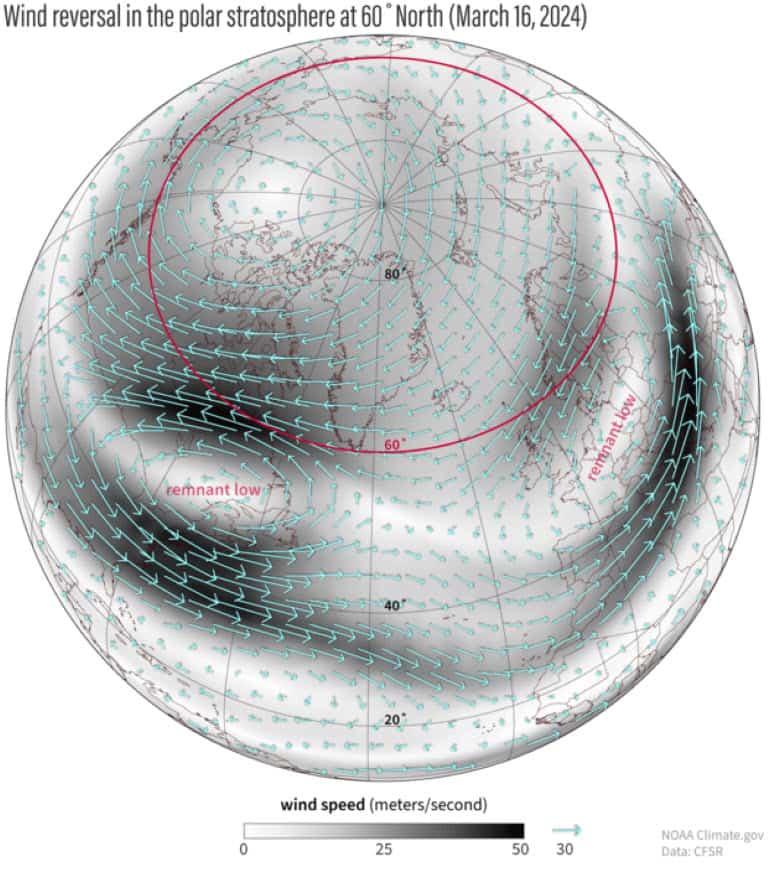 Il NOAA interviene: l’inversione del Vortice Polare non succederà più
