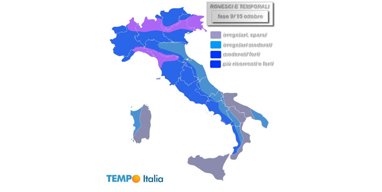 Meteo Autunno a gonfie vele. Ancora un giro perturbato nel medio lungo termine. Ecco dove e quando