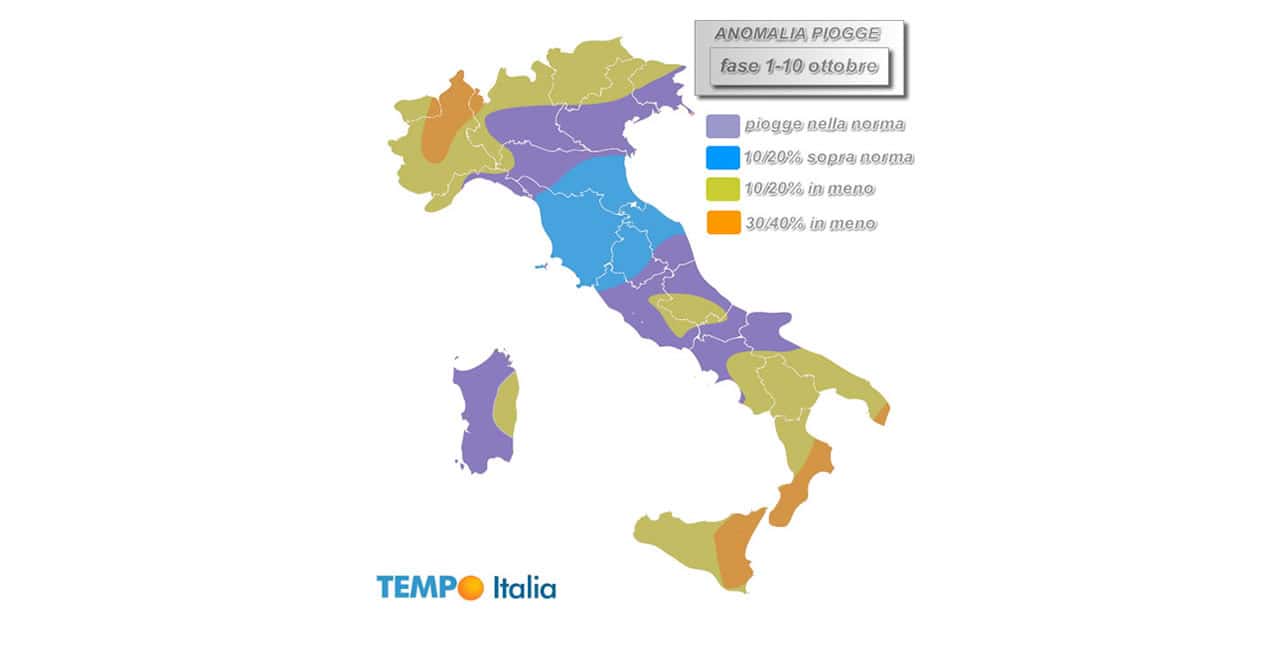 Prima decade di ottobre: ecco come andrà sull’Italia. Non finiscono le sorprese
