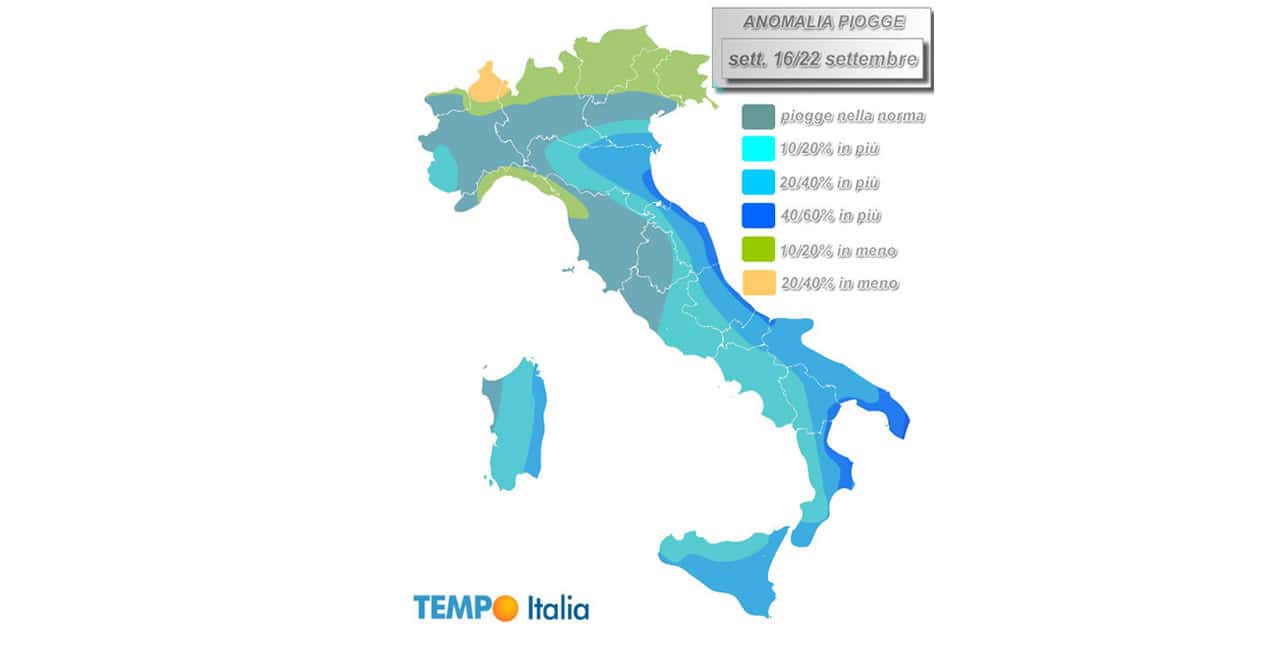 Prossima settimana, piogge senza freni. Ecco dove di più con mappa