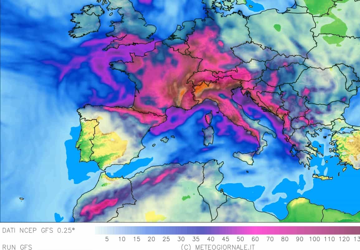 Meteo prossimi 10 giorni: piogge molto abbondanti