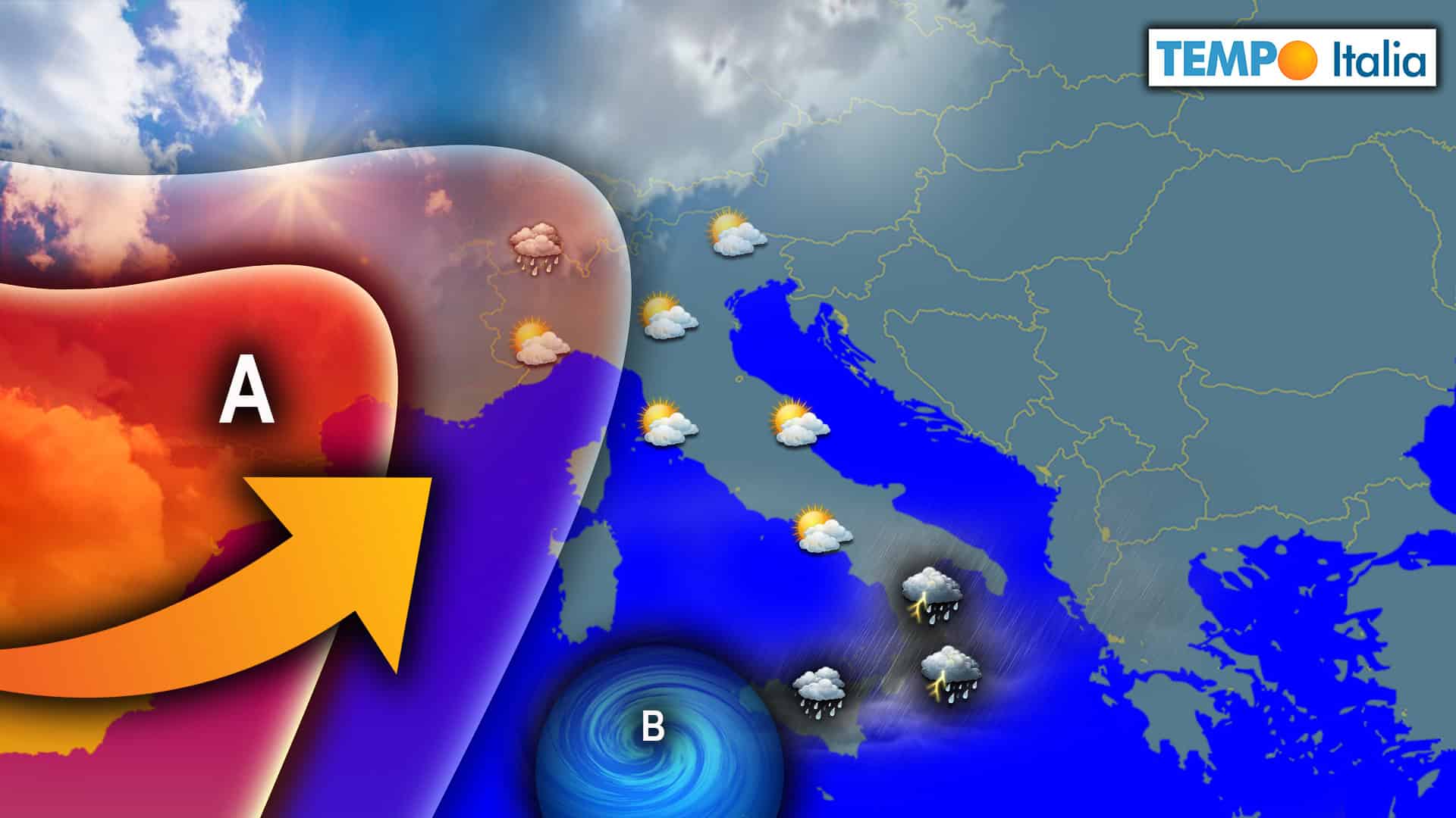Meteo Prossime Ore: Alta pressione al Nord, instabilità al Sud