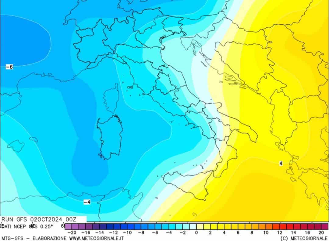 Meteo: settimana di Burrasca con venti fino a 90 km/h su Liguria, Sardegna, Sicilia e Abruzzo 5 20241002 092730