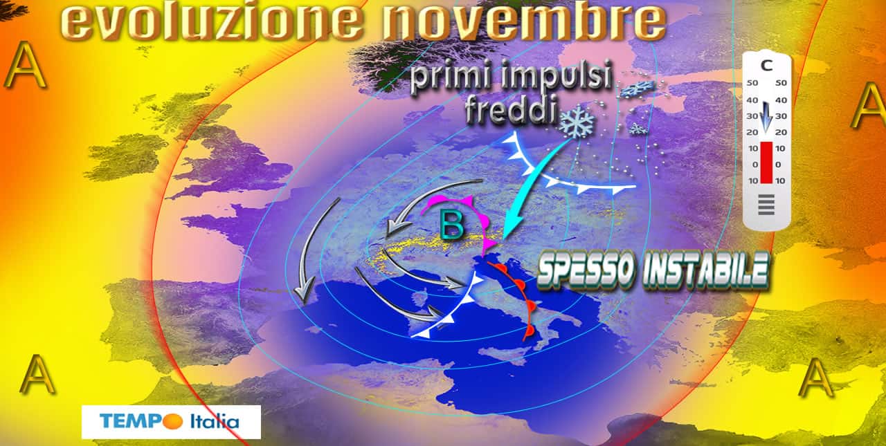 Prima tendenza di massima per Novembre 2024: autunno canonico, anche con possibili sorprese