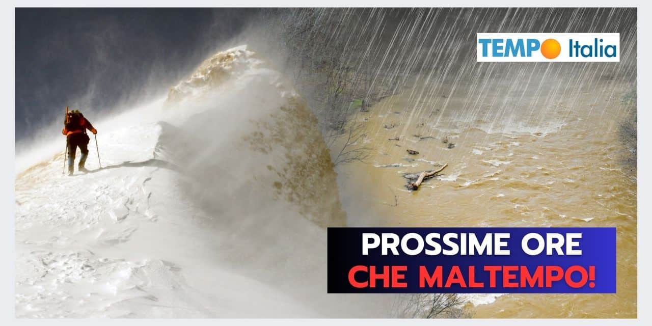 Meteo prossime ore: PIOGGE FORTI in queste regioni