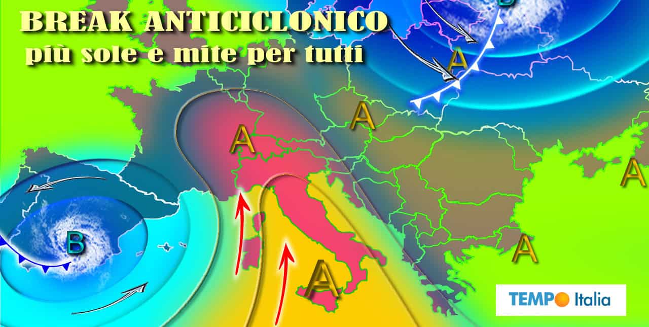 Arriva l’alta pressione: almeno 3-4 giorni di bel tempo ovunque, in prospettiva. Ecco quando