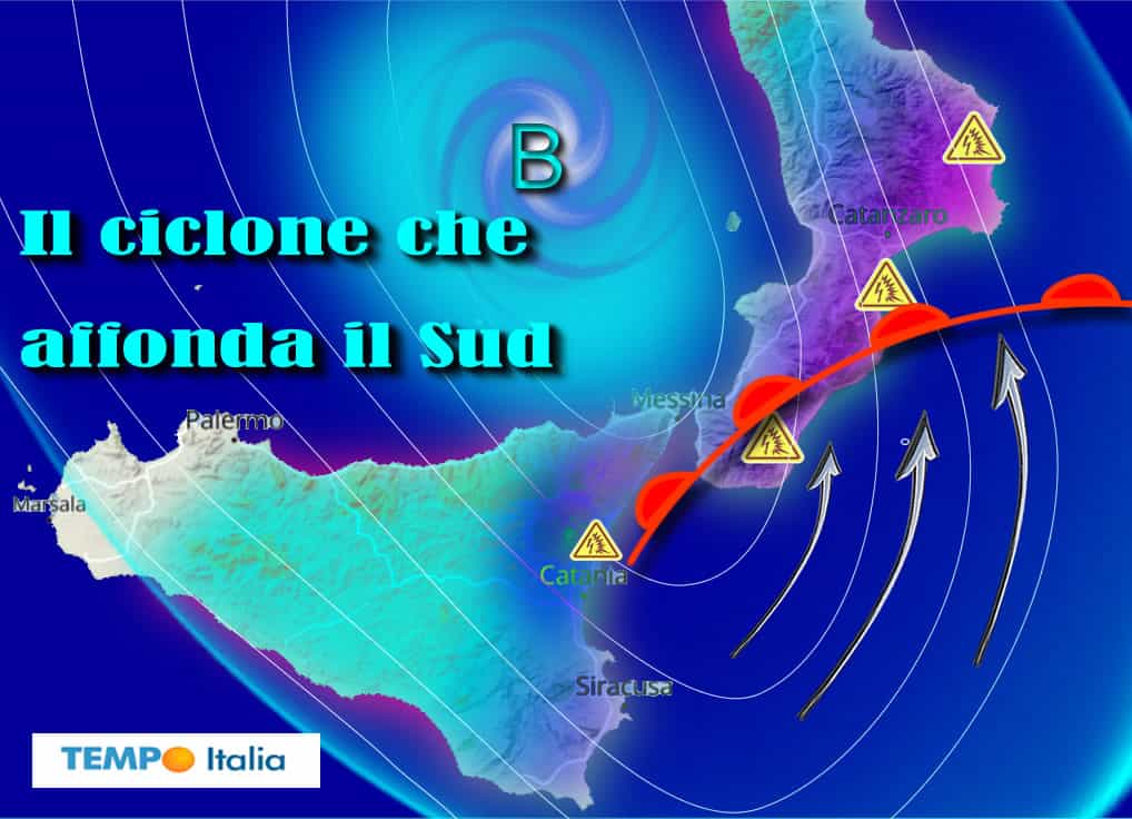 Dal nulla al troppo: ecco il Ciclone che potrebbe sconvolgere l’estremo Sud e Sicilia