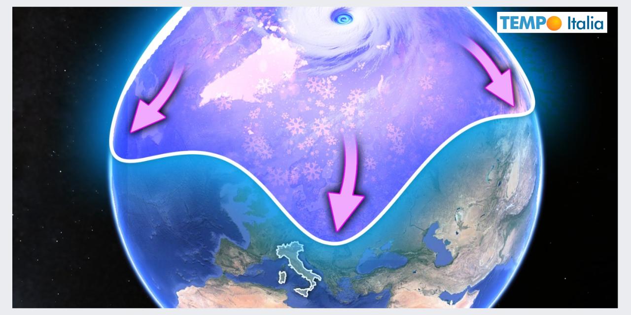 Freddo in rotta a latitudini più basse, con il Vortice Polare più debole