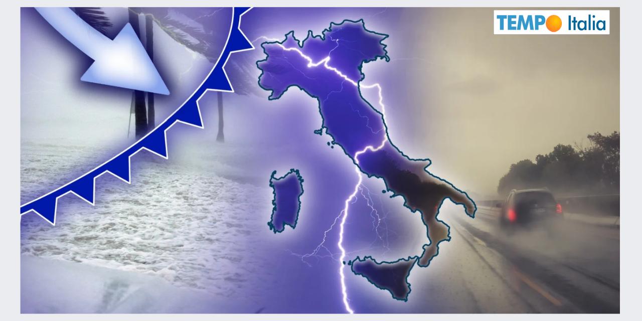 Parte d'Italia colpita da più perturbazioni
