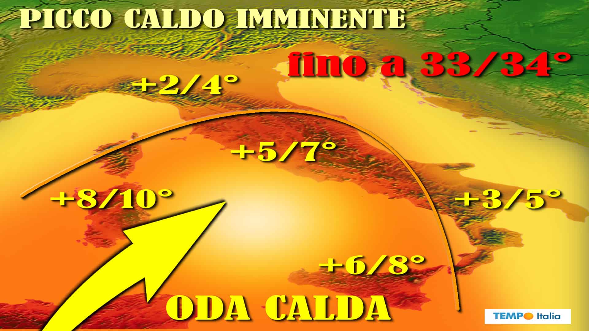 Botta calda alle porte, fino a 33/34°. Ecco quando e dove di più