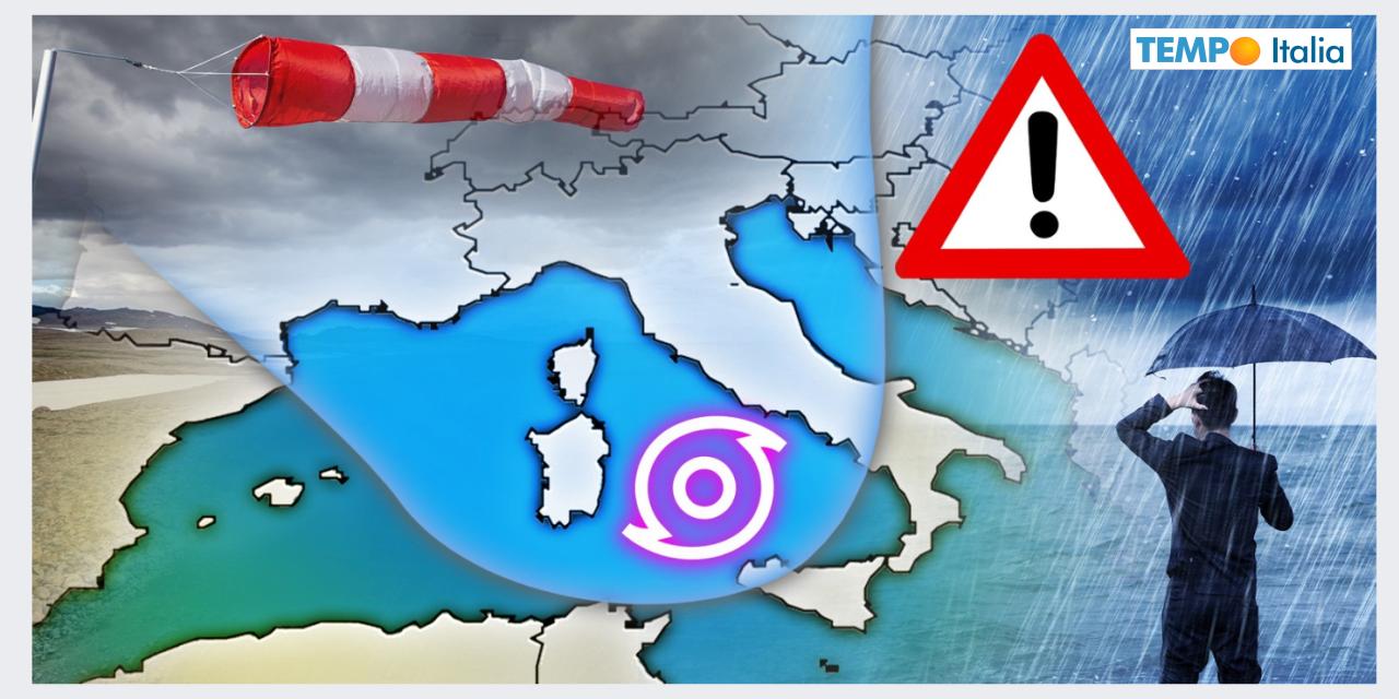 Ciclone sferzerà il Sud nel weekend