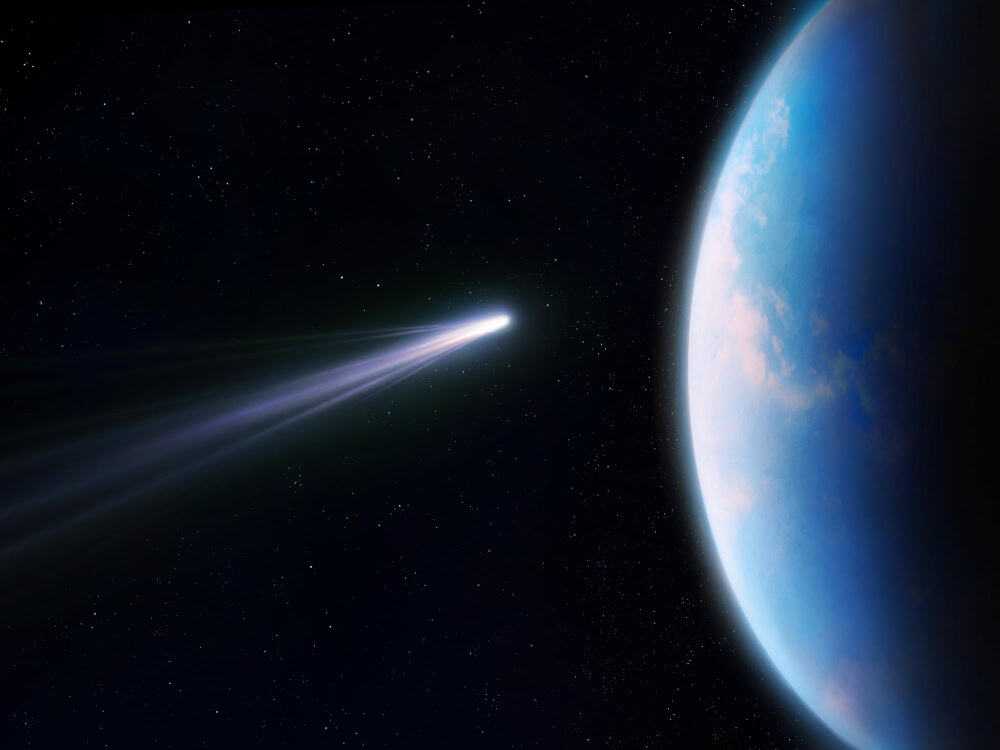 L’impatto di un’enorme espulsione di massa coronale su una cometa