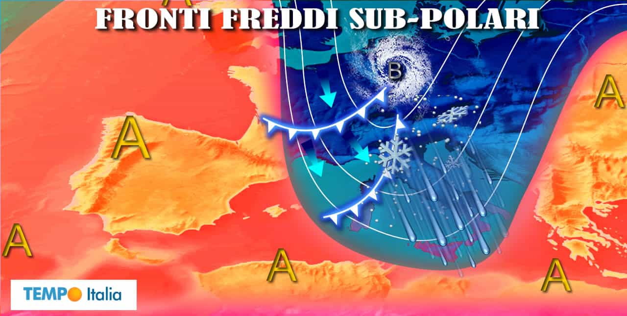 Dicembre vecchio stile: tante perturbazioni con freddo e neve