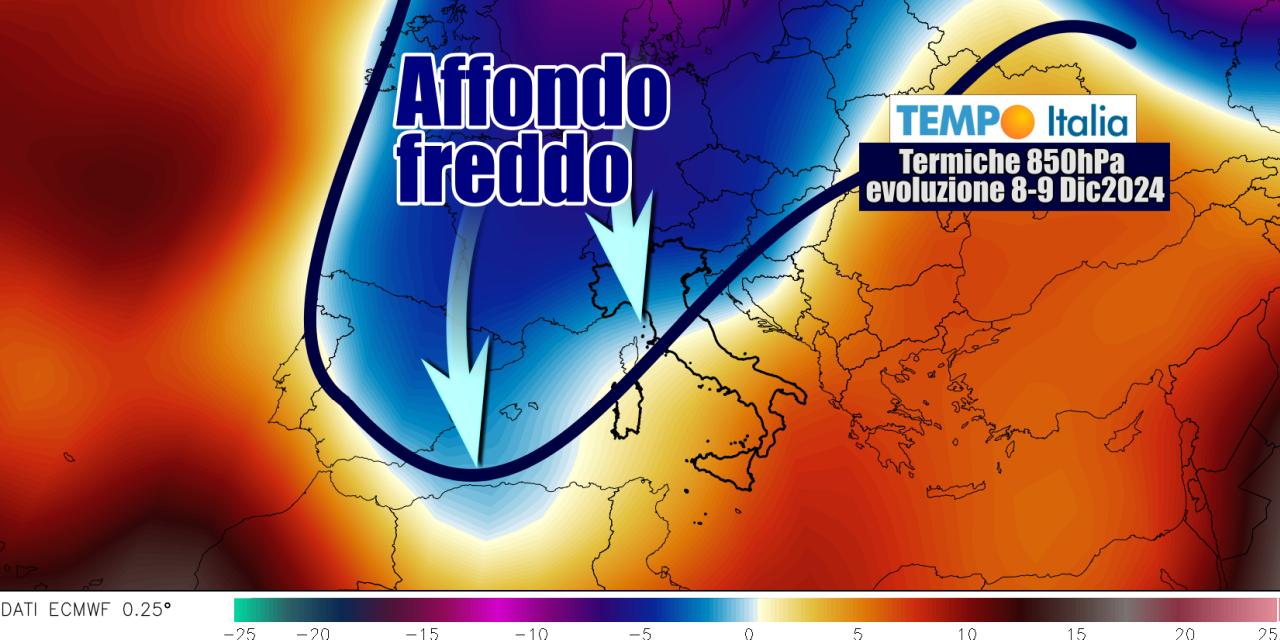 Irruzione artica attorno all'Immacolata