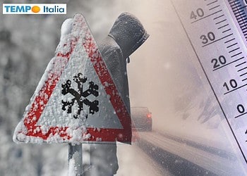 Scenari invernali su parte d'Italia