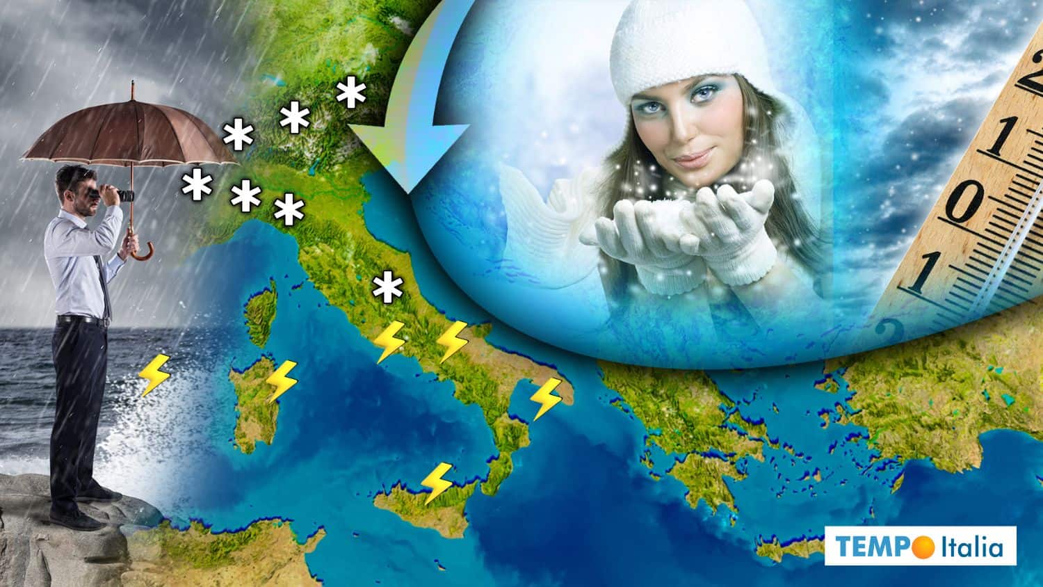 Meteo Italia, prima ondata di Maltempo invernale. Arriva anche la Neve