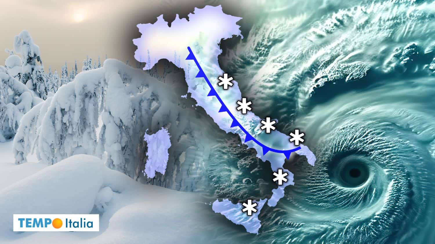 Meteo, Ciclone di Natale: neve fino a 300 metri, ecco dove