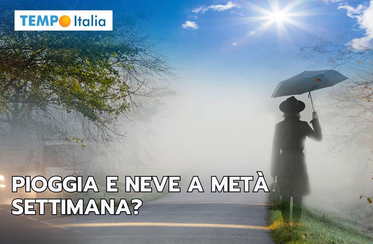 Meteo: a metà settimana torna il maltempo