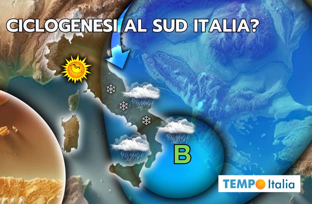 Meteo: ciclogenesi al Sud e maltempo?