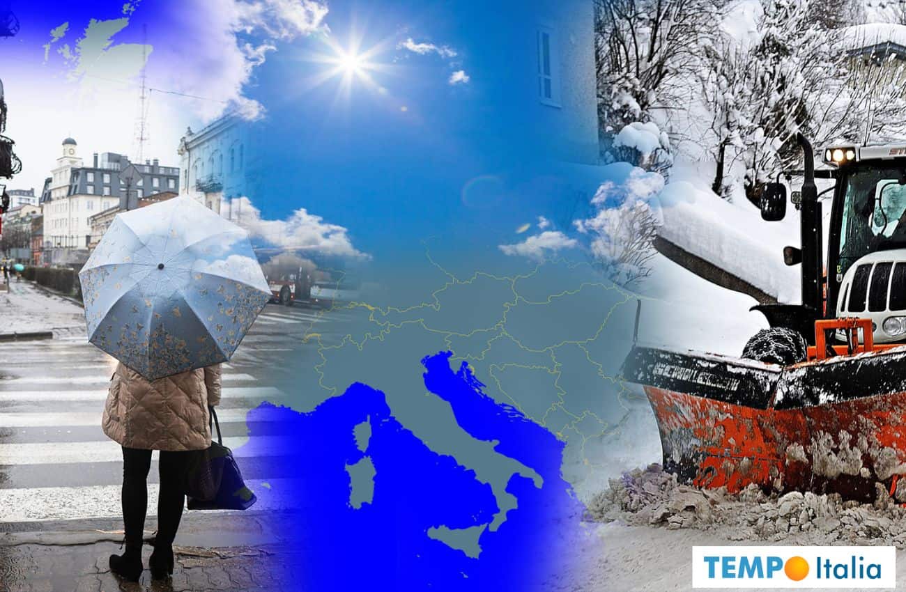 NEVE nelle seguenti Città e Regioni appena prima di Natale