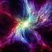 Space background. Realistic starry night. Cosmos and shining stars. Milky way and stardust. Color galaxy with nebula. Magic Infinite universe. Ai generative illustration