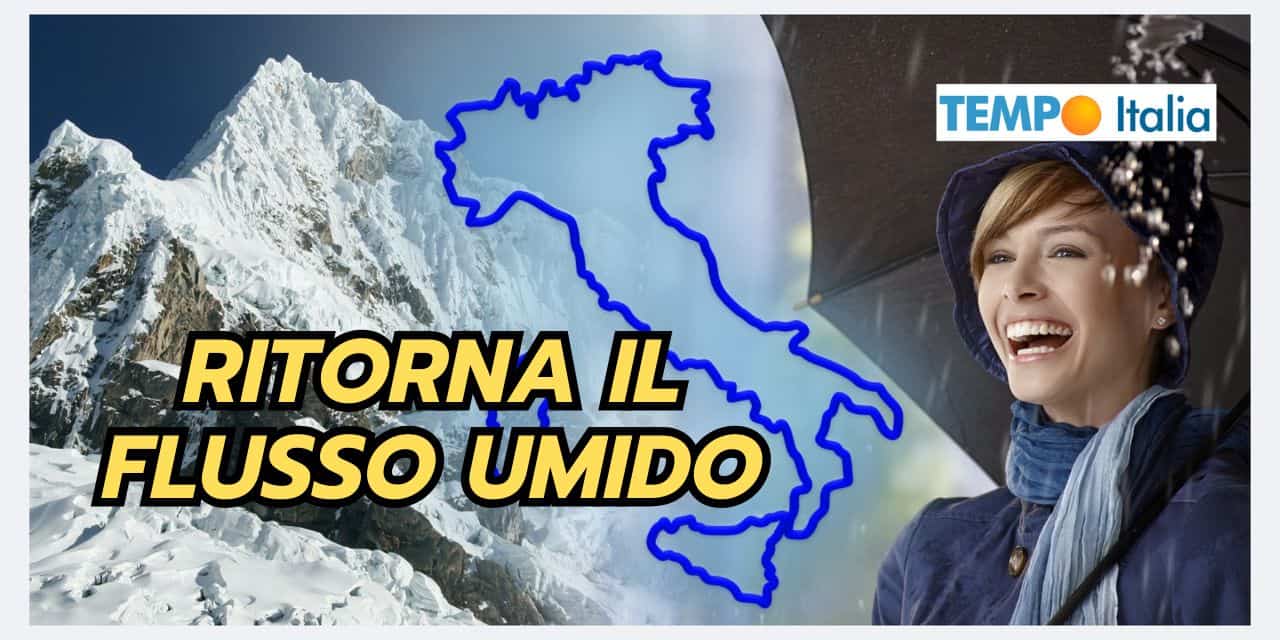 CAMBIA TUTTO nel meteo di fine Gennaio, con pioggia e NEVE