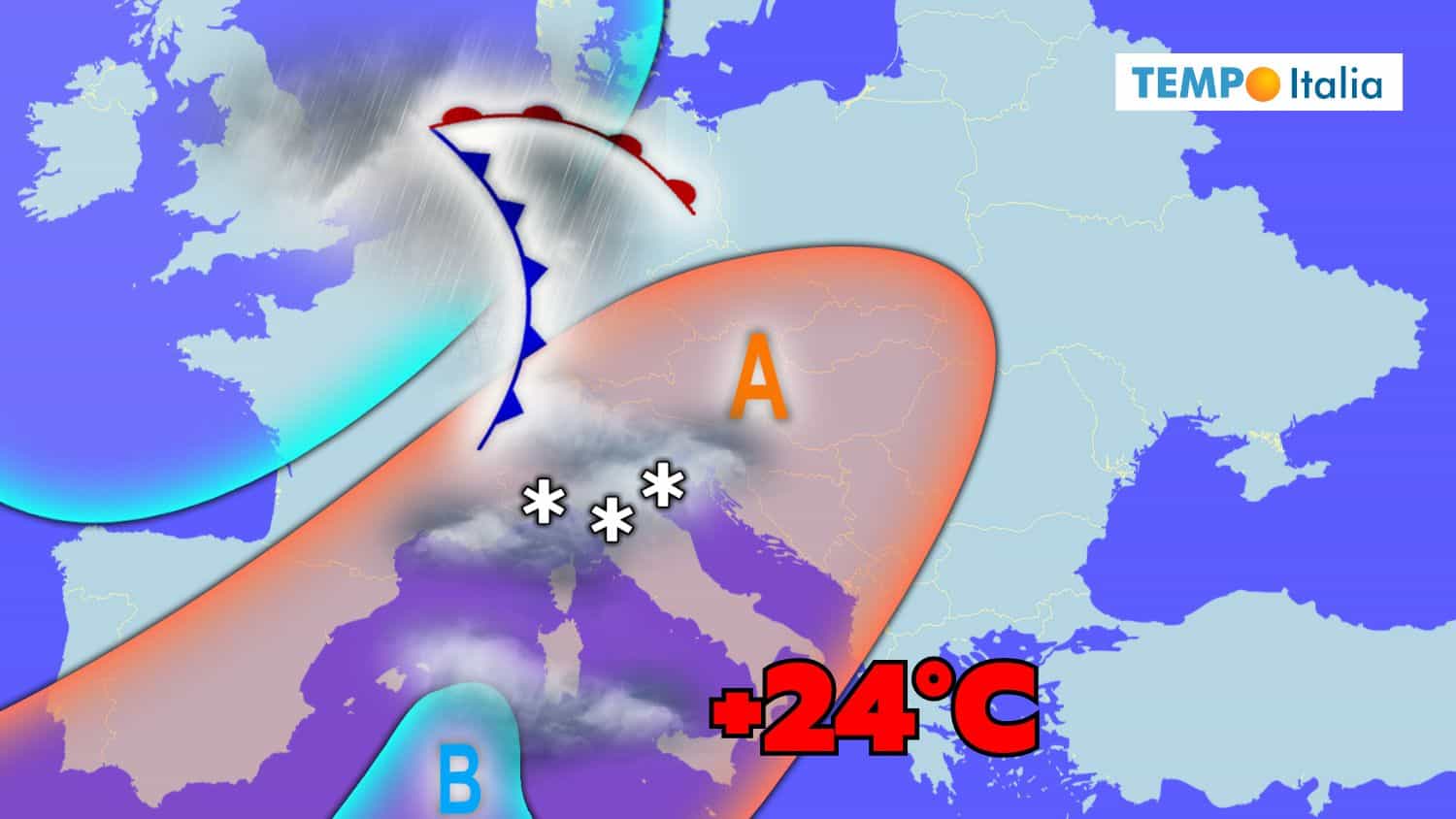 Meteo assurdo: 24°C al Sud e NEVE al Nord nello stesso WEEKEND 45 Meteo assurdo: 24°C al Sud e NEVE al Nord nello stesso WEEKEND