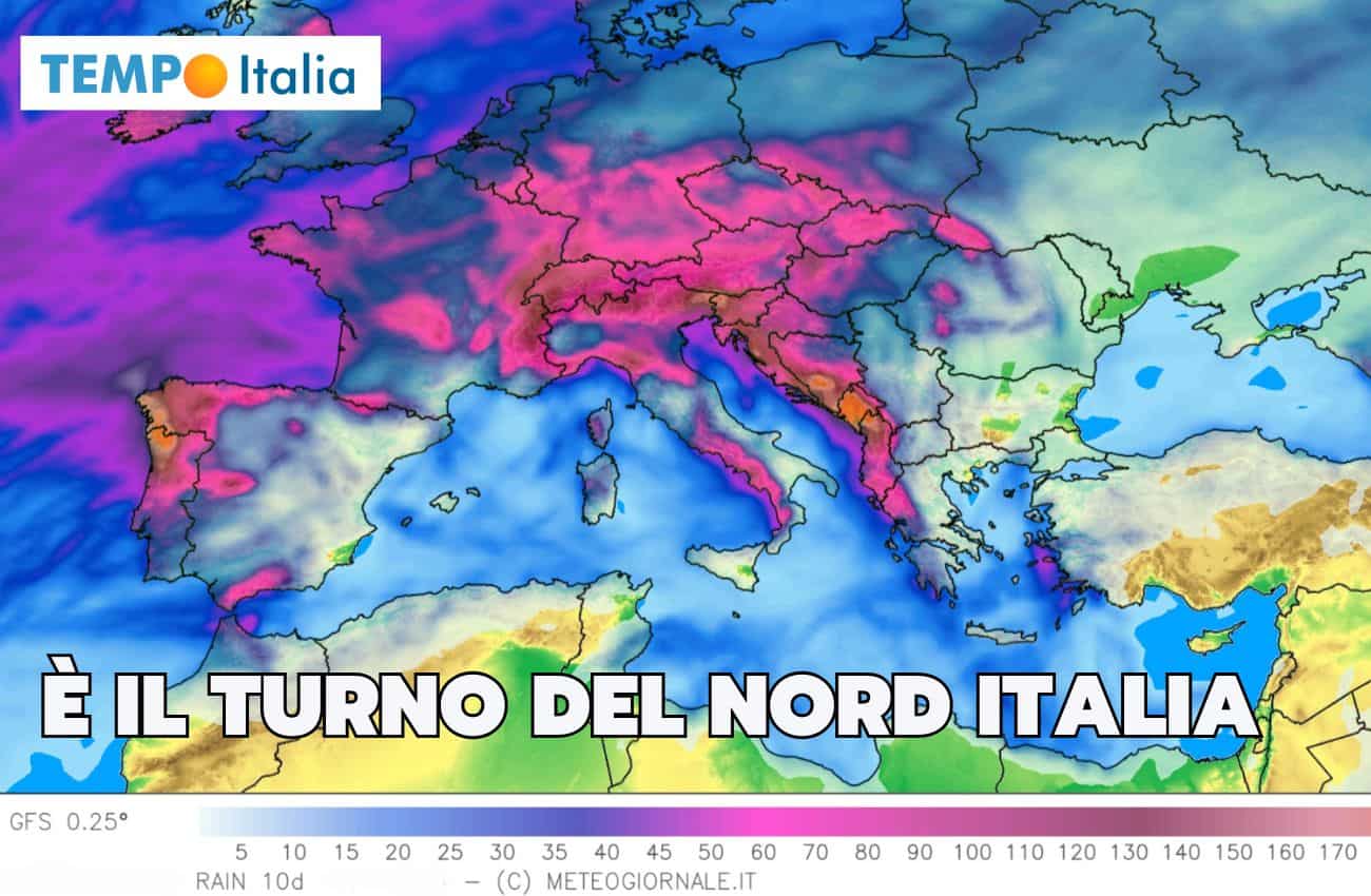 Meteo: il Nord Italia ha il suo turno, piogge e nevicate in vista