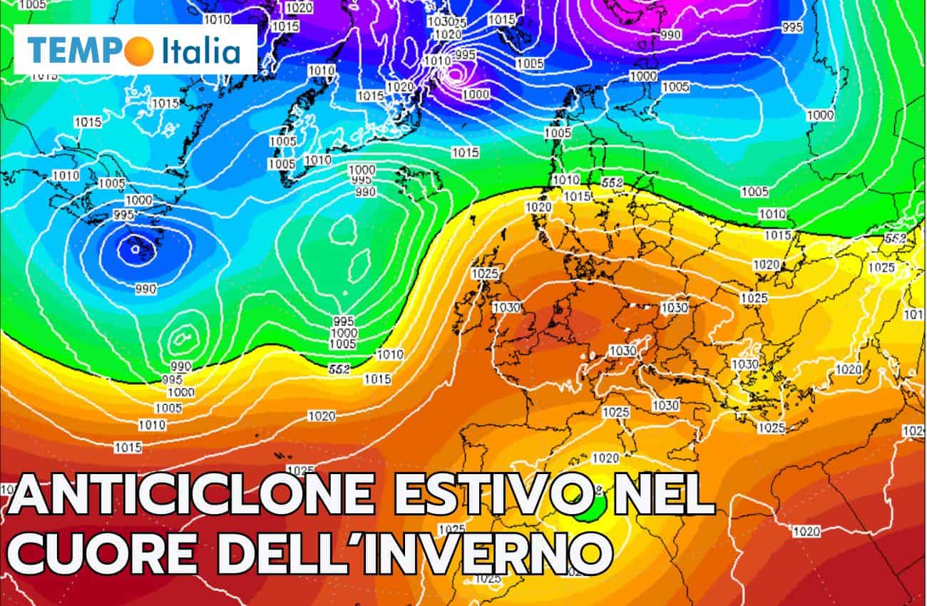Meteo: anticiclone estivo nel cuore d’inverno, ecco le 5 regioni