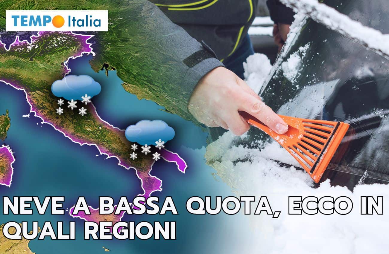 Meteo fine settimana NEVE a QUOTE BASSE, vediamo in quali regioni